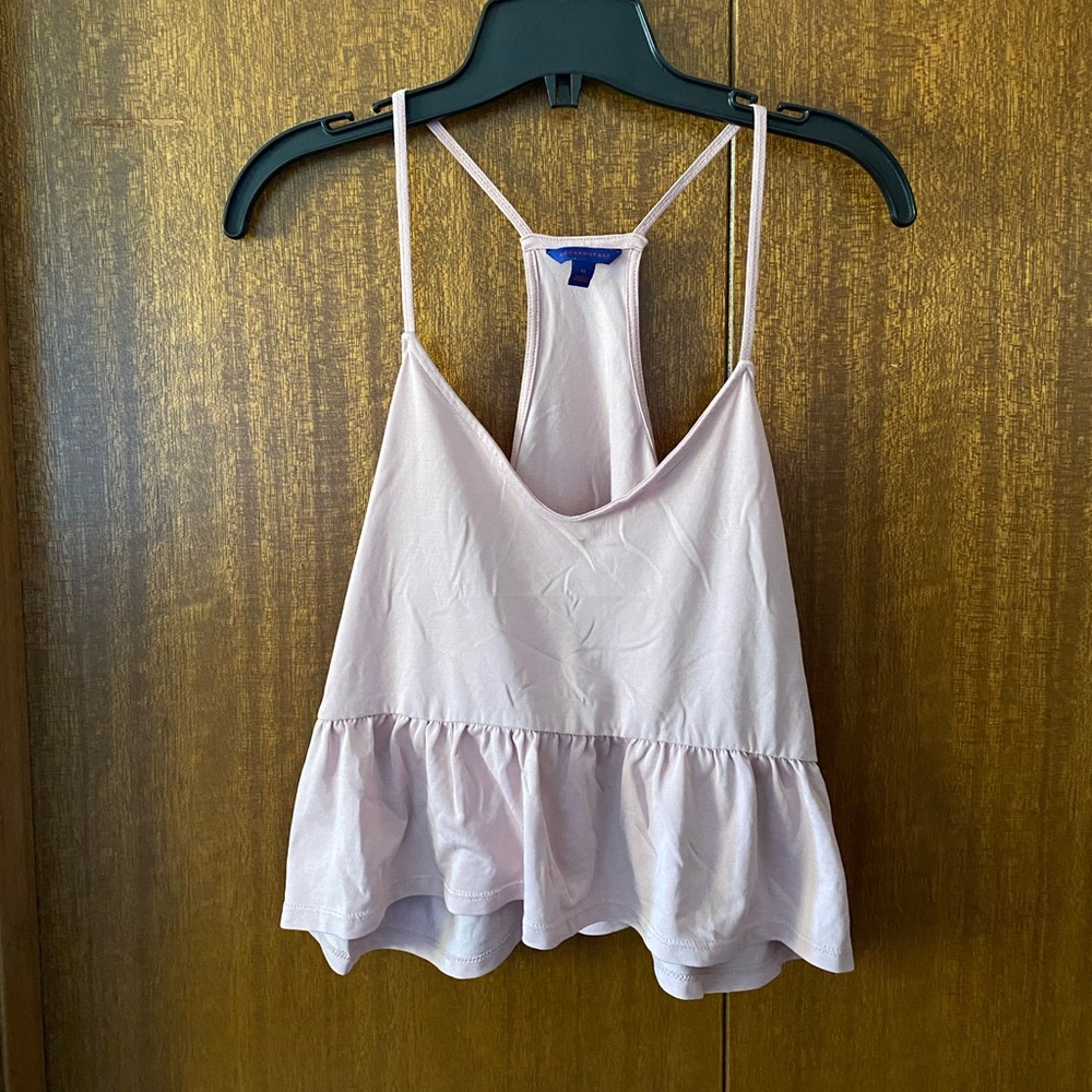 Aeropostale Modal Peplum Tank Size M Blush Pink